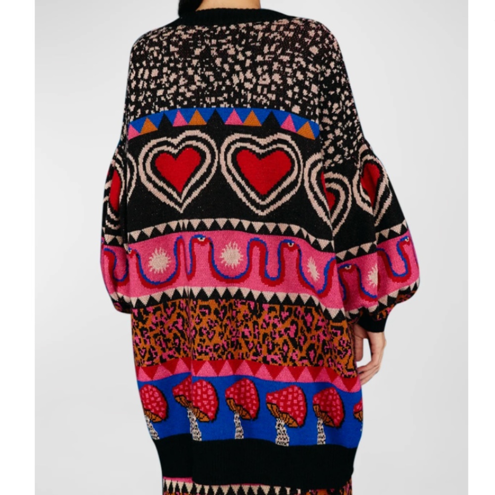 NWT $210 Farm Rio Ainika Graphic Elements Cardigan in size Large! - Picture 3 of 4